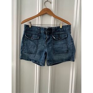 Gap dark wash vintage jean shorts 6